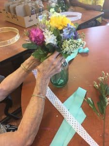 Independence Home Care Created Floral Arrangements with St Peter's Daycare